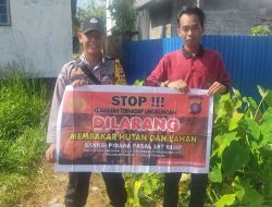 Cegah Kebakaran Hutan Dan Lahan, Bhabinkamtibmas Gencar Sosialisasi Ke Masyarakat