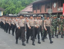 Siaga Darurat Bencana Karhutla, Ditsamapta Polda Kalteng Ikuti Apel Gelar Pasukan Dan Sarpras Di Kantor Gubernur.