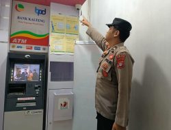 Personel Piket Polsek Sematu Jaya Laksanakan Patroli Obvit Atm Perbankan