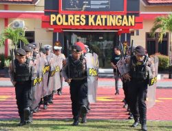 Siaga Dalmas Polres Katingan Laksanakan Apel Siaga dilajutkan Latihan Dalmas