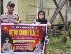 Upaya Pencegahan Kebakaran Hutan dan Lahan di Kecamatan Katingan Hulu dan Bukit Raya, Bhabinkamtibmas sosialisasi kepada masyarakat.