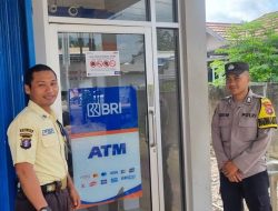 Polsek Sematu Jaya Patroli Sambangi Satpam Bank BRI