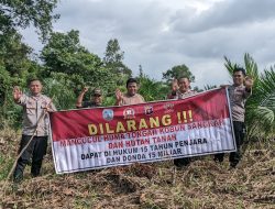 Sat Binmas Sosialisasikan Larangan Pembakaran Hutan dan Lahan (Karhutla) Dalam Ops Bina Karuna Telabang 2025